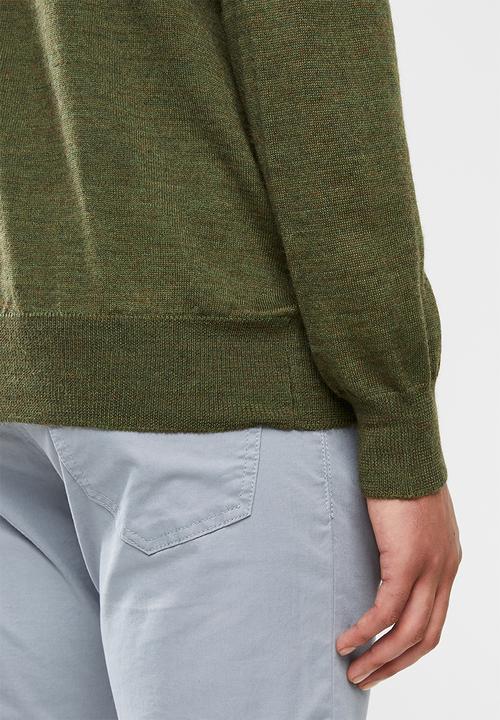Pringle of Scotland - Peter 1/4 zip knit - khaki