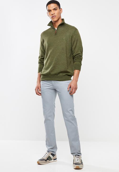 Pringle of Scotland - Peter 1/4 zip knit - khaki