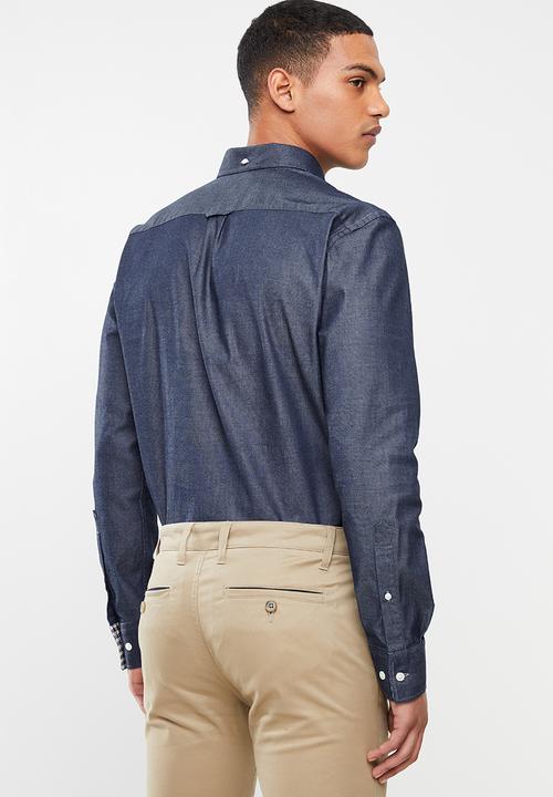 POLO - Louis signature long sleeve shirt - navy