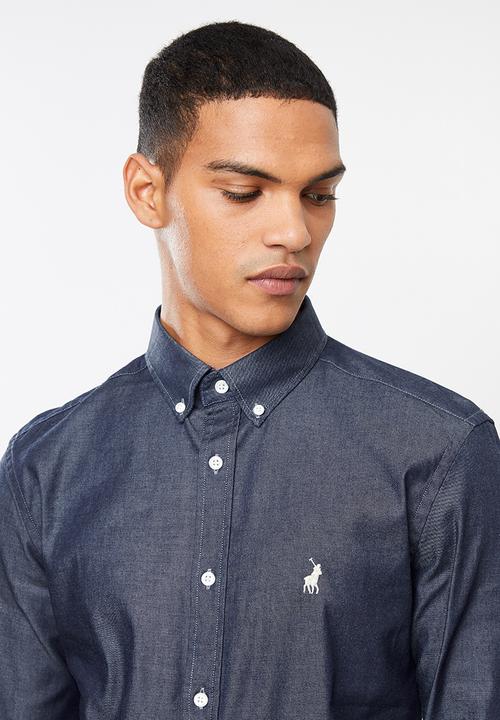 POLO - Louis signature long sleeve shirt - navy