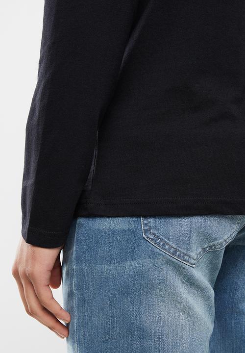 POLO - Paul long sleeve crew neck T-shirt - black