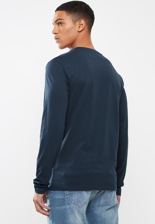 POLO - Paul long sleeve crew neck T-shirt - navy