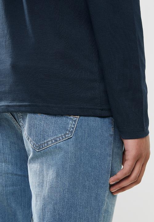 POLO - Paul long sleeve crew neck T-shirt - navy