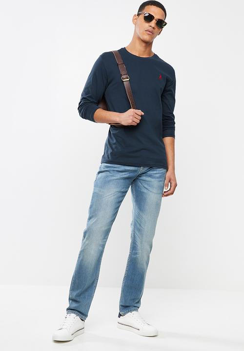 POLO - Paul long sleeve crew neck T-shirt - navy