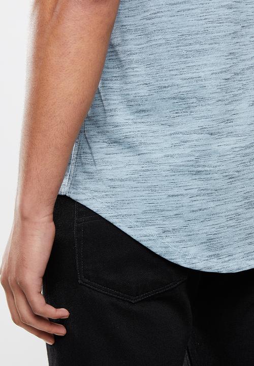 POLO - Oliver v neck space dye - blue