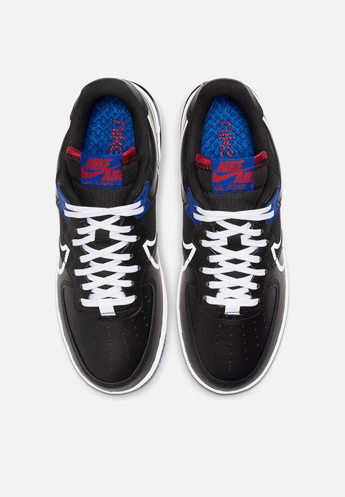 Nike - Air Force 1 react - black / white-gym red-gym blue