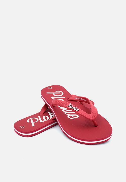 Plakkie - Plakkie flip-flop - lookut red & white