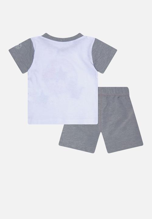 Converse - Converse boys conasaur short set - grey & white 