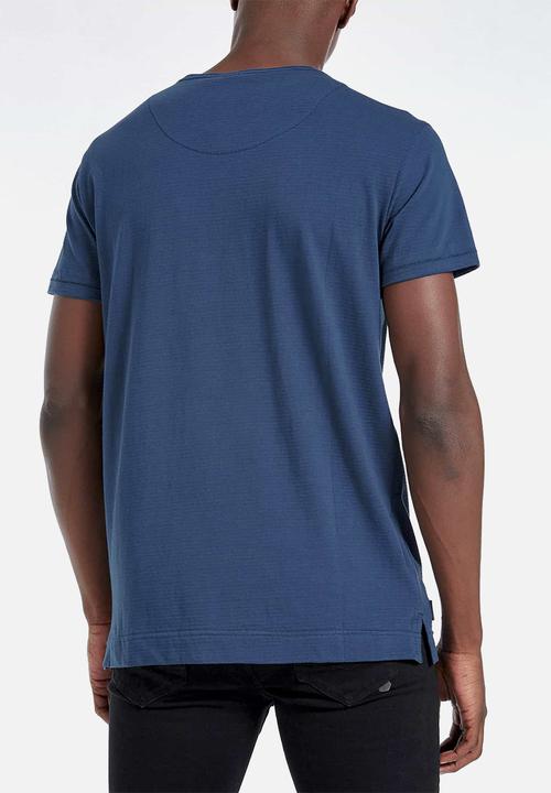 S.P.C.C - Fulton side slit logo tee - blue