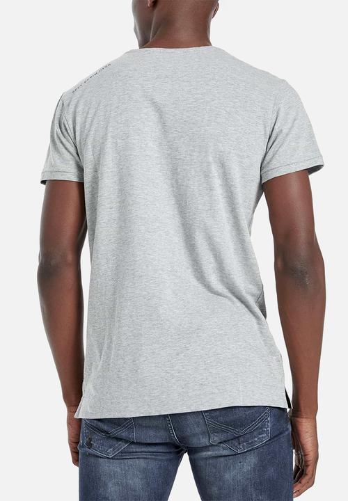 S.P.C.C - Hudson straight hem logo tee - grey