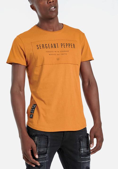 S.P.C.C - Foley slub logo tee - dijon