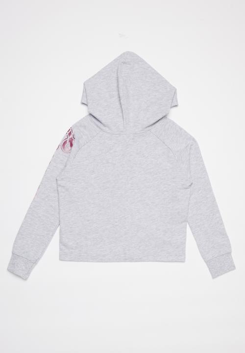 Converse - Converse raglan cropped  hoodie - grey 