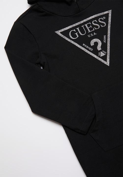 GUESS - Long sleeve longer length active fashion top - jet black