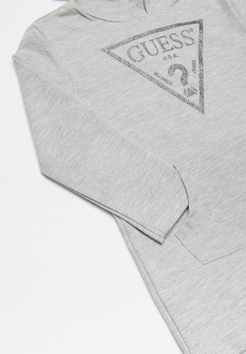 GUESS - Long sleeve longer length active fashion top - grey melange