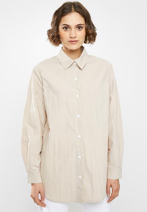 Missguided - Nylon shirt - beige 