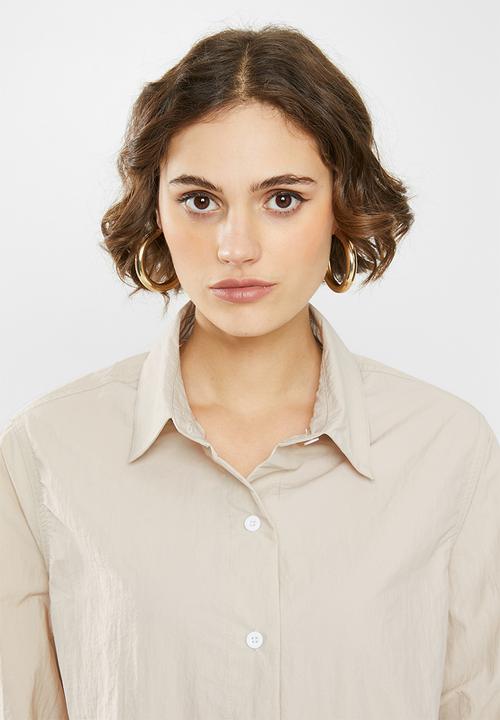 Missguided - Nylon shirt - beige 