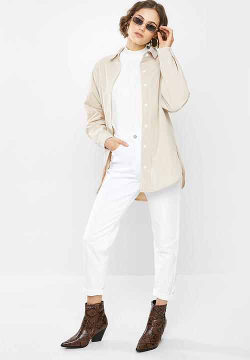 Missguided - Nylon shirt - beige 