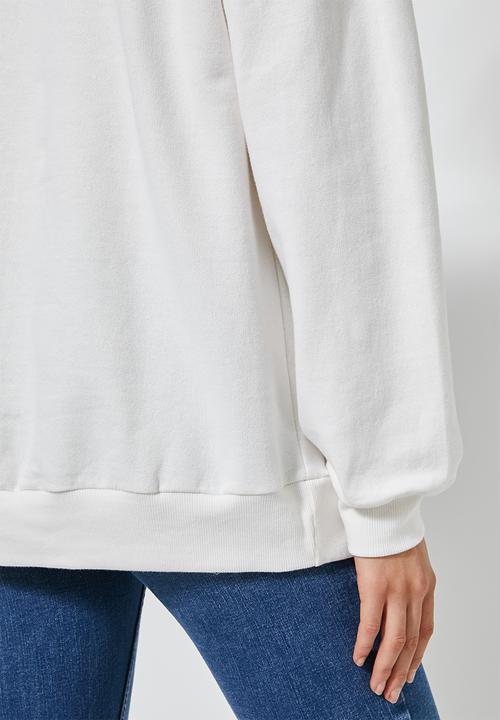 Superbalist - Graphic crew sweat - milk
