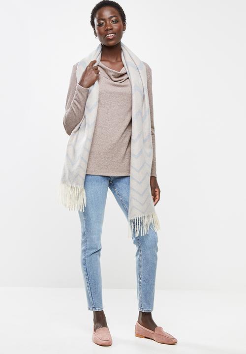 edit - Cowl neck cut & sew top - pink