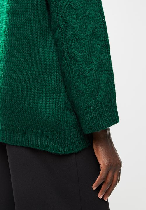 edit - Chunky cabled jumper - emerald