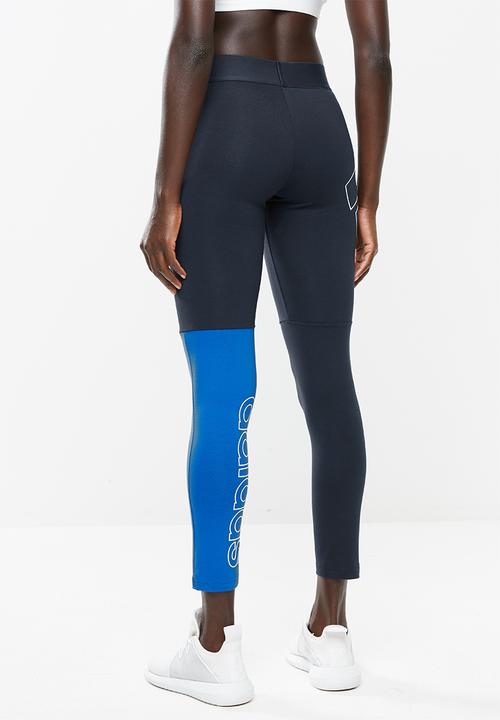 adidas Performance - Performance logo 7/8 tights - black & blue