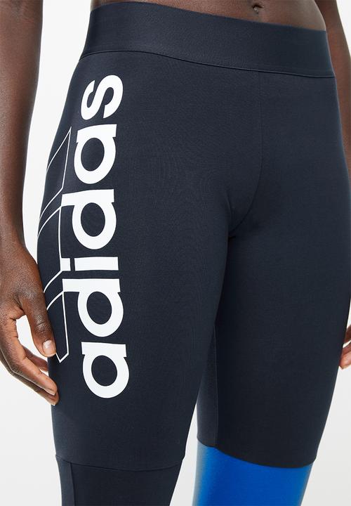 adidas Performance - Performance logo 7/8 tights - black & blue