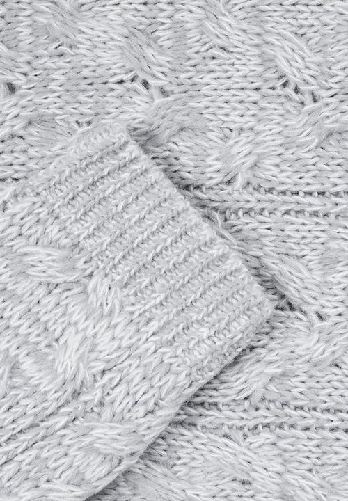 edit - Chunky cabled jumper - grey melange