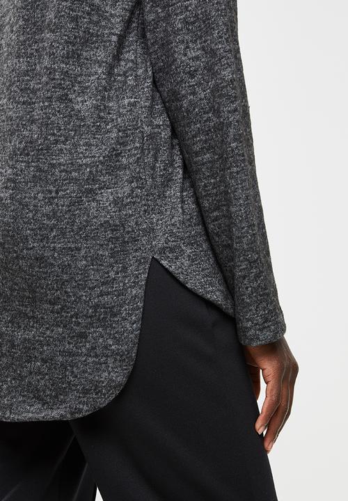 edit - Turtleneck top - grey
