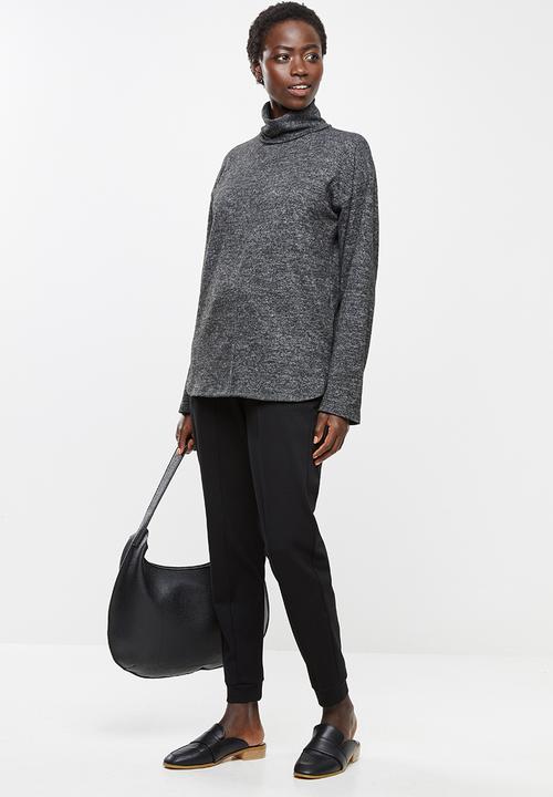 edit - Turtleneck top - grey