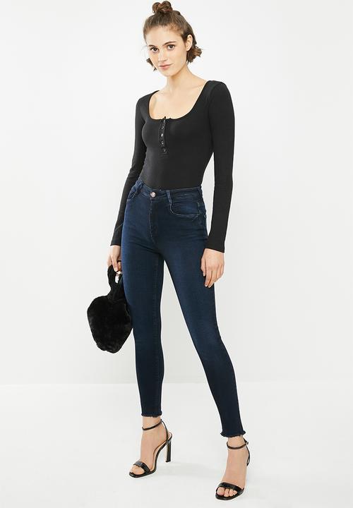 SISSY BOY - New wave high rise skinny open end denim - navy
