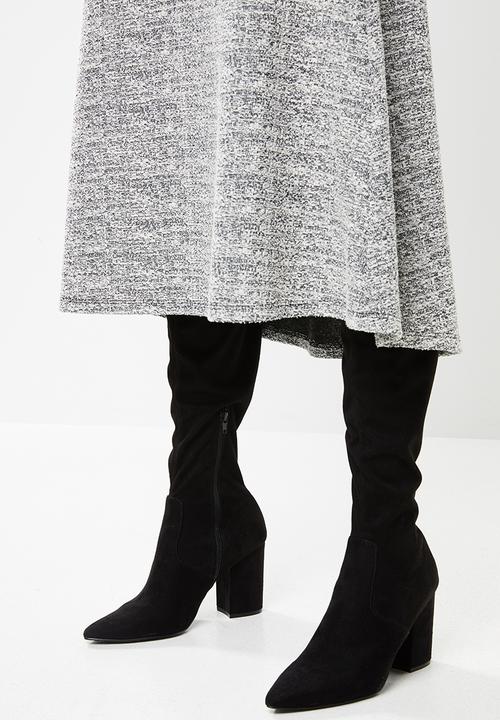 edit - Textured aline skirt - grey