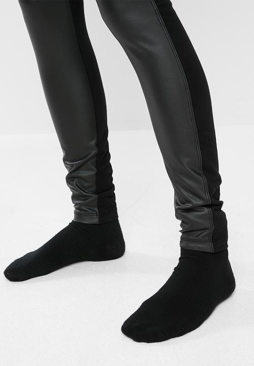 SISSY BOY - Joey axel knit jegging pu & knit - black