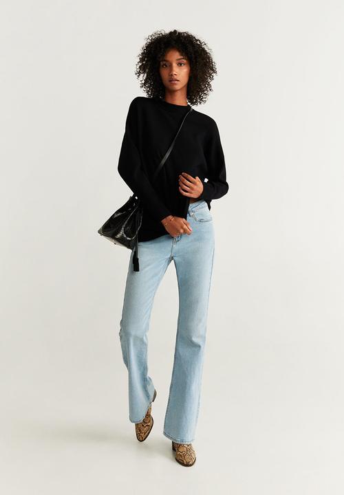 MANGO - High neck jersey - black