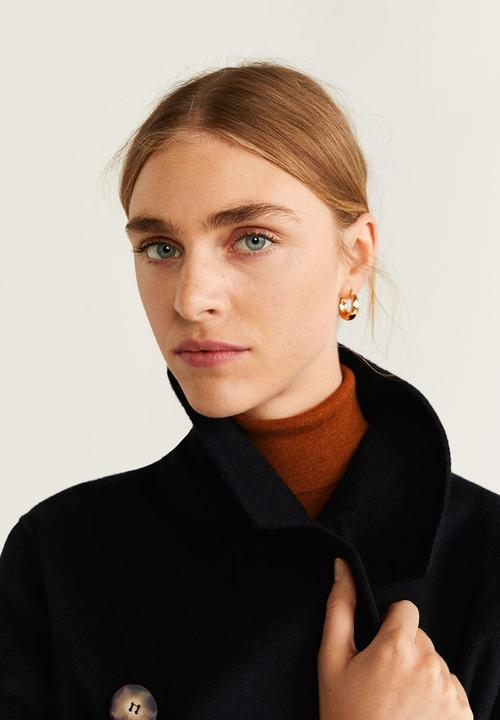 MANGO - Coat Robert - black