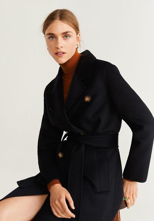 MANGO - Coat Robert - black