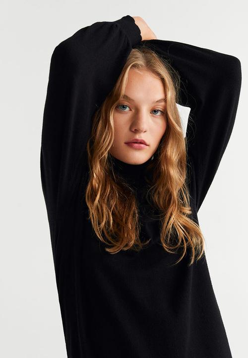 MANGO - High neck dress - black