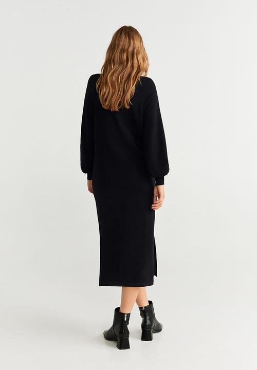 MANGO - High neck dress - black