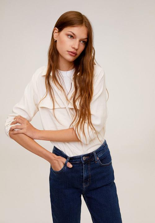 MANGO - Jeans mom - blue