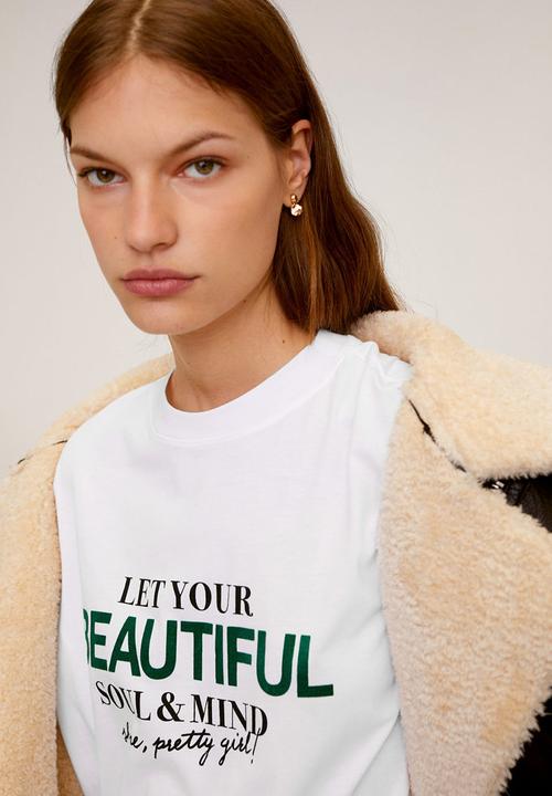 MANGO - T-shirt beauty - white