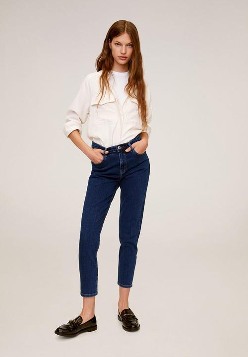 MANGO - Jeans mom - blue