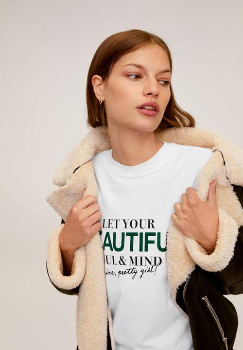 MANGO - T-shirt beauty - white