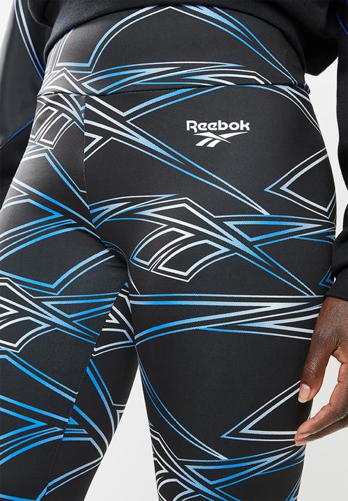 Reebok - Classics print legging - black & blue