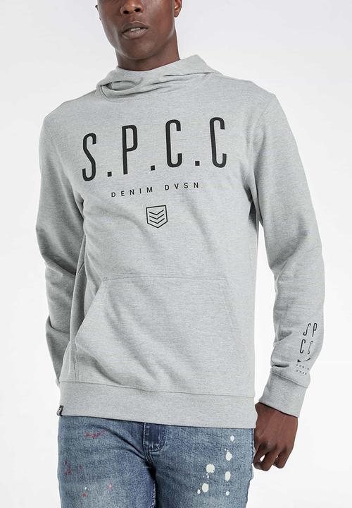 S.P.C.C - Buckthorn applique logo hoodie - grey 