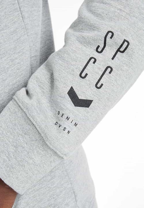S.P.C.C - Buckthorn applique logo hoodie - grey 