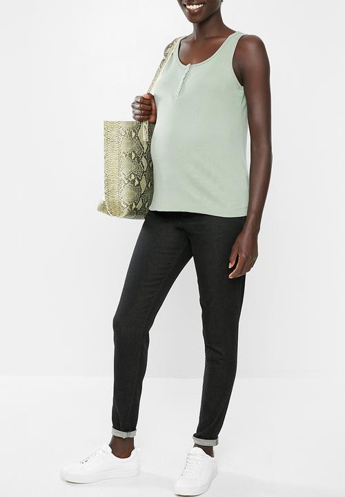Cotton On - Maternity front placket singlet - green