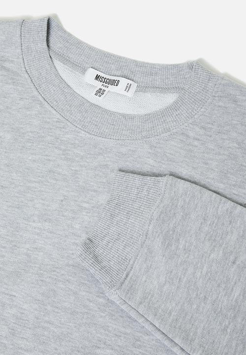 Missguided - Plus size oversized sweater dress - grey