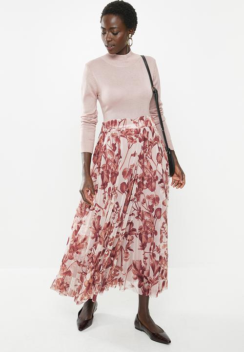 edit - Mesh maxi skirt - multi
