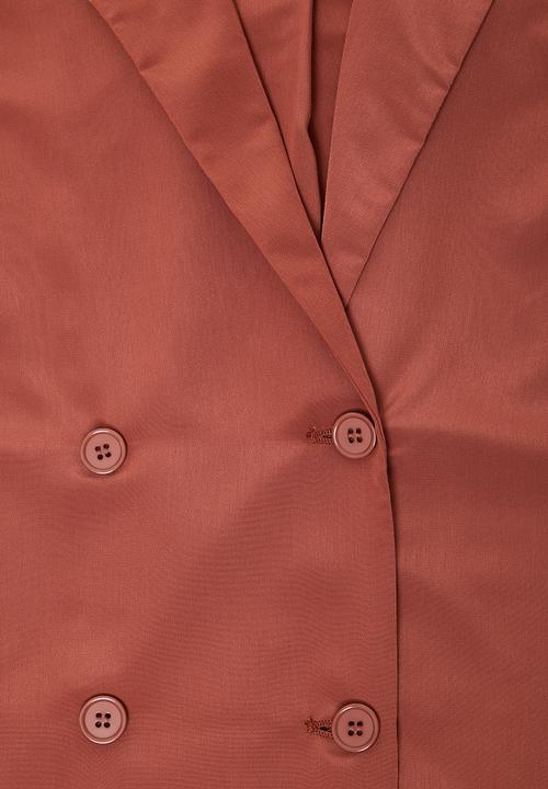 Vero Moda - Plus Lia long blazer - rust 