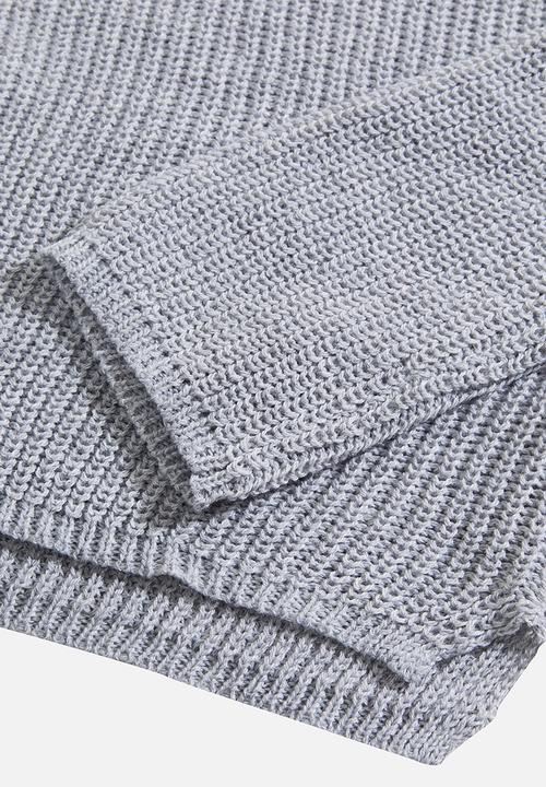 Missguided - Petite core roll neck crop jumper - grey