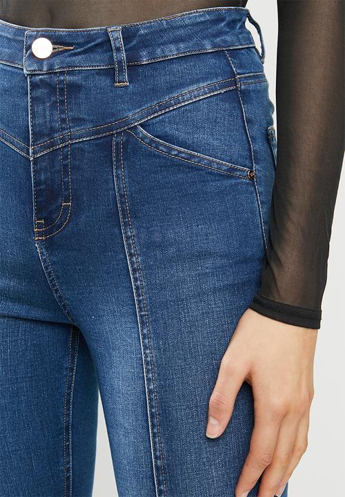 SISSY BOY - Mile high rise skinny with panel lines - blue